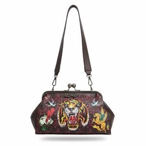 Ed Hardy Tiger Kiss Lock Bag With Strap – New With Tags